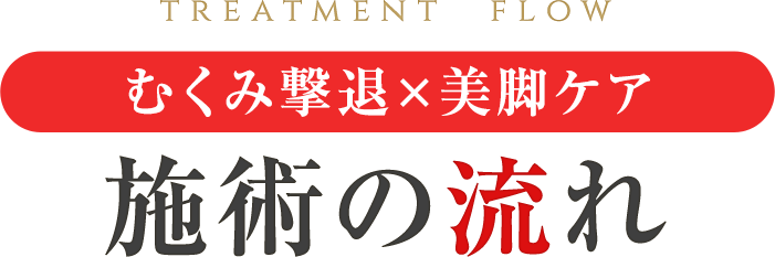 むくみ撃退×美脚ケア 施術の流れ
